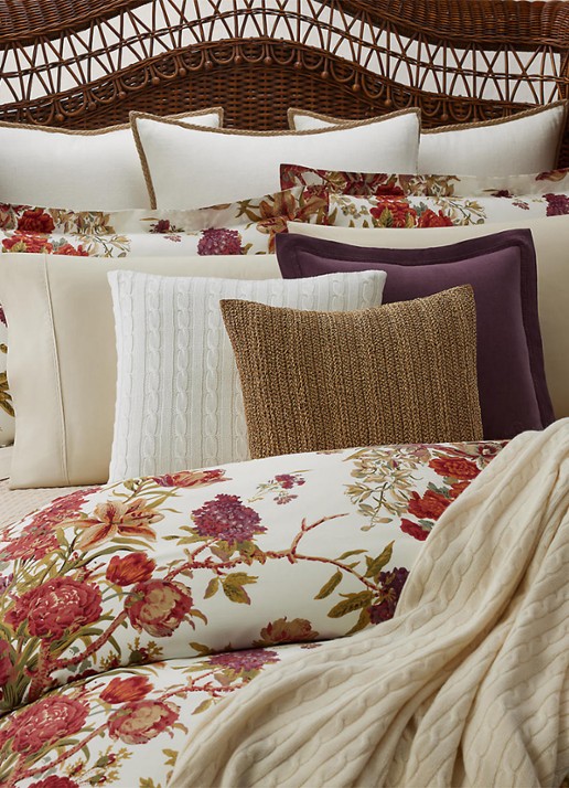 Ralph Lauren Corabell dekbedovertrek - exclusief kussenslopen - detail 4 rood