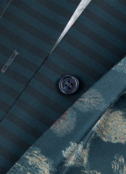 Ralph Lauren Cordelia dekbedovertrek - exclusief kussenslopen - detail zeegroen