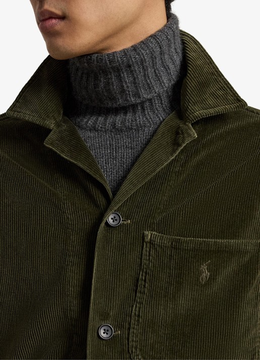 Ralph Lauren Corduroy utility overshirt - detail 6 olijfgroen