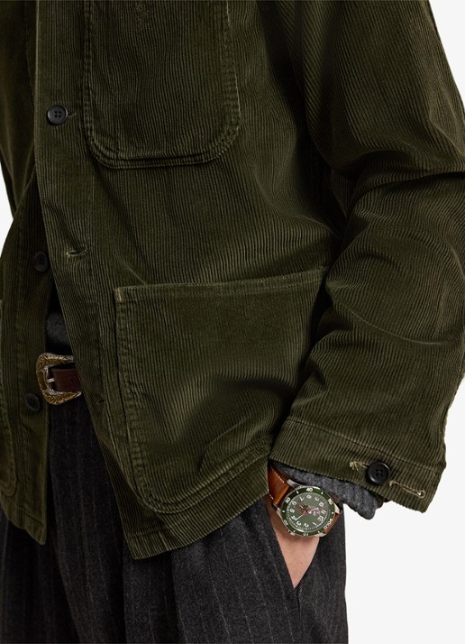 Ralph Lauren Corduroy utility overshirt - detail 7 olijfgroen