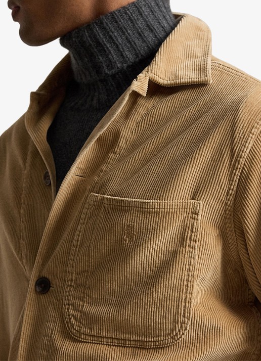 Ralph Lauren Corduroy utility overshirt - detail 3 camel