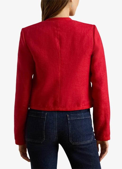Ralph Lauren Cropped jack van linnen  - achterkant 3 cruise red 2wr6 / rood