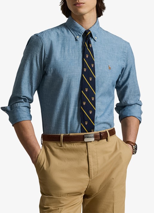 Ralph Lauren Custom fit button down-overhemd van denim