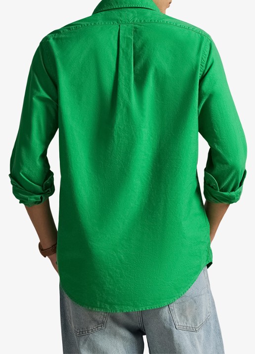 Ralph Lauren Custom fit garment-dyed Oxford overhemd - achterkant 5 stem