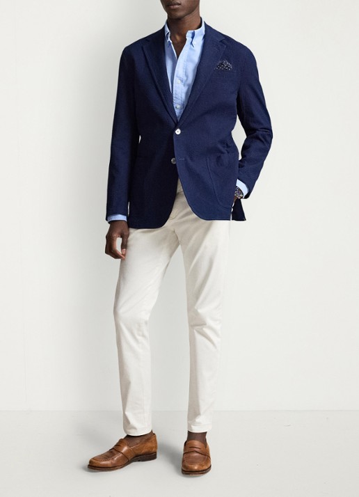 Ralph Lauren Custom fit garment-dyed Oxford overhemd - detail austin blue white-zx2u