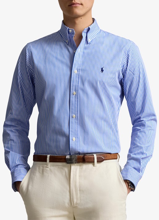 Ralph Lauren Custom fit gestreept poplin overhemd