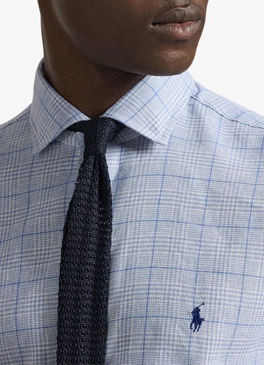 Ralph Lauren Custom fit overhemd in linnenblend met ruitdessin - detail 5 7190 blue multi-zyj4