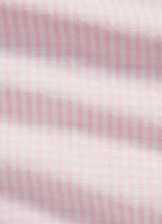 Ralph Lauren Custom fit overhemd in linnenblend met streepprint - detail 2 pink white / roze