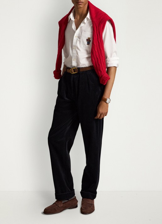 Ralph Lauren Custom fit overhemd met borduring