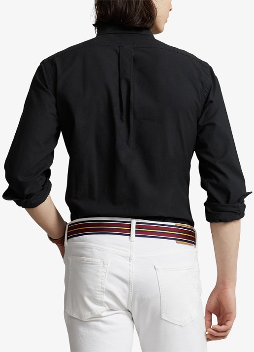 Ralph Lauren Custom fit overhemd met button-down kraag - achterkant 3 polo black