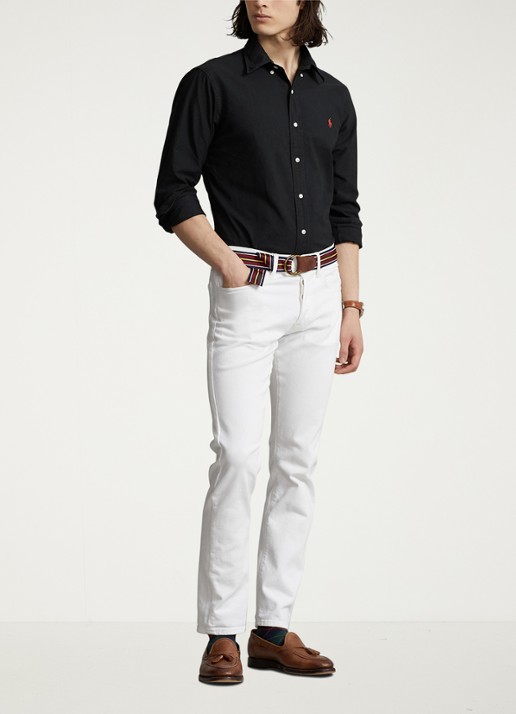 Ralph Lauren Custom fit overhemd met button-down kraag - voorkant 5 polo black