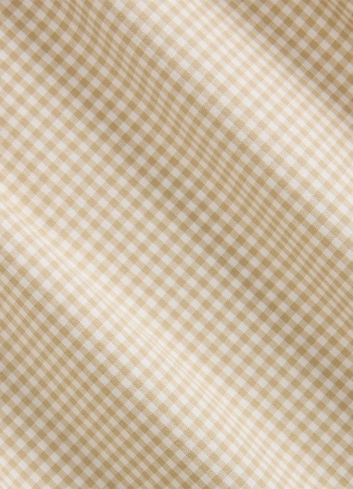 Ralph Lauren Custom fit overhemd met ruitdessin en logoborduring - detail 4 coastal beige/white / beige