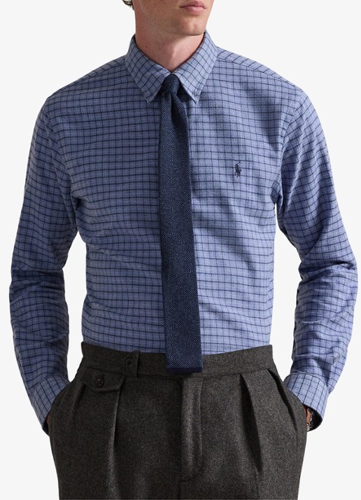 Ralph Lauren Custom fit overhemd met ruitdessin en logoborduring