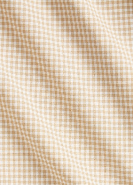 Ralph Lauren Custom fit overhemd met ruitdessin en logoborduring - detail 3 classic camel white / camel