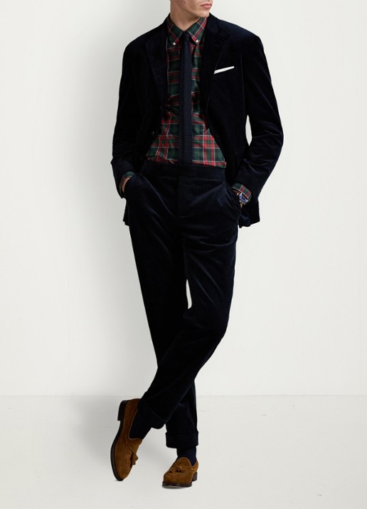 Ralph Lauren Custom fit overhemd met ruitdessin - voorkant 4 forest red