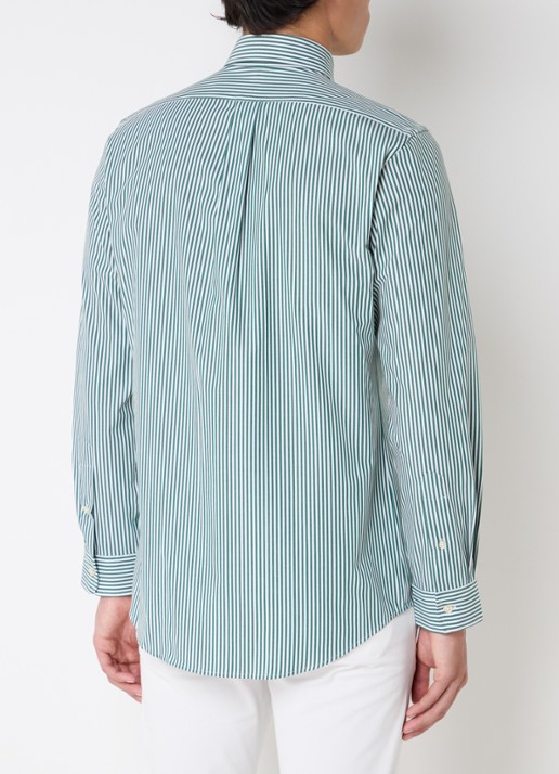 Ralph Lauren Custom fit overhemd met streepprint - achterkant 3 donkergroen