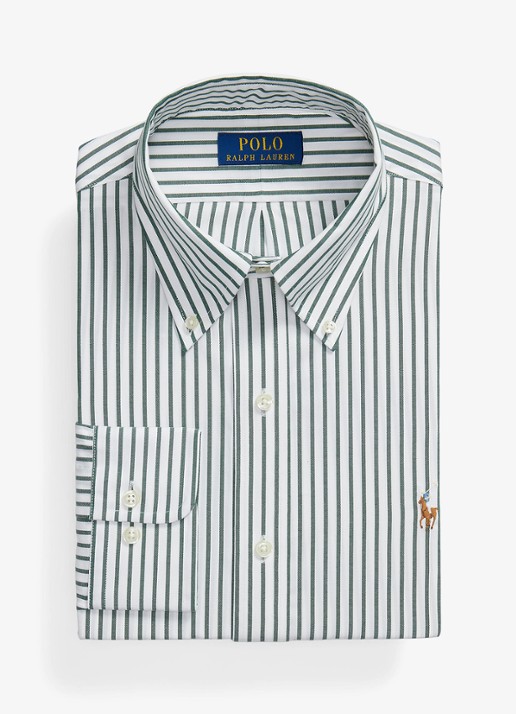 Ralph Lauren Custom fit overhemd met streepprint - voorkant blue/white / blauw