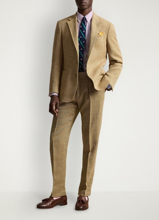 Ralph Lauren Custom fit overhemd met streepprint - detail 4 white purple dawn / paars