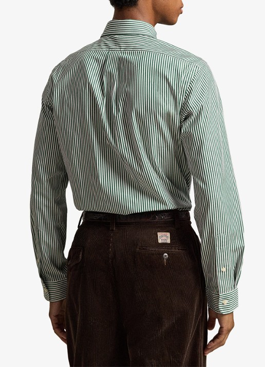 Ralph Lauren Custom fit overhemd met streepprint - achterkant 4655c new forest white