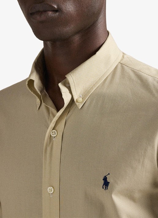 Ralph Lauren Custom fit overhemd met stretch - detail 4 coastal beige / beige