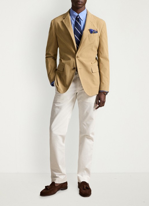 Ralph Lauren Custom fit overhemd met stretch  - detail 3 cabana blue / blauw
