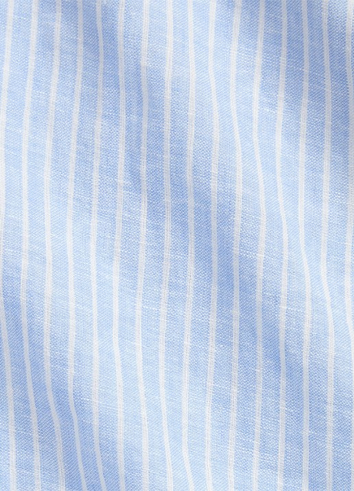 Ralph Lauren Custom fit overhemd van linnen met streepprint - detail 5 7188b blue white-zyk7