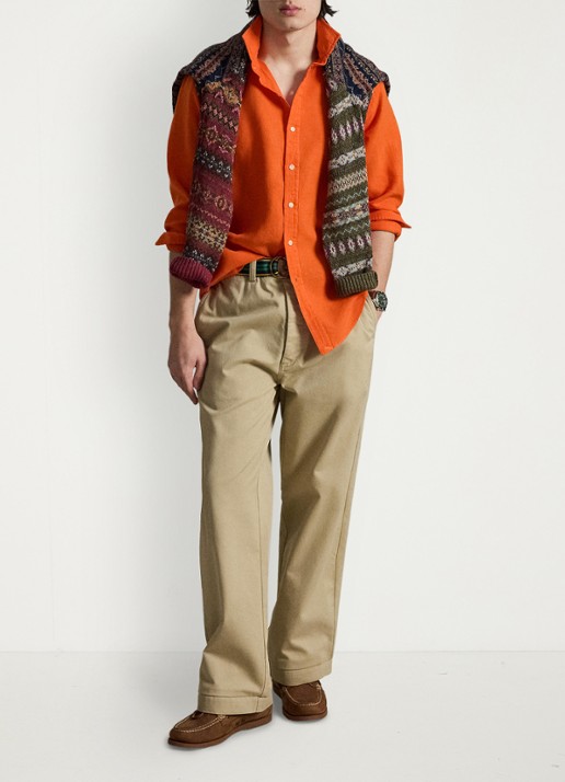 Ralph Lauren Custom fit overhemd van linnen - detail 3 sailing orange-36ph
