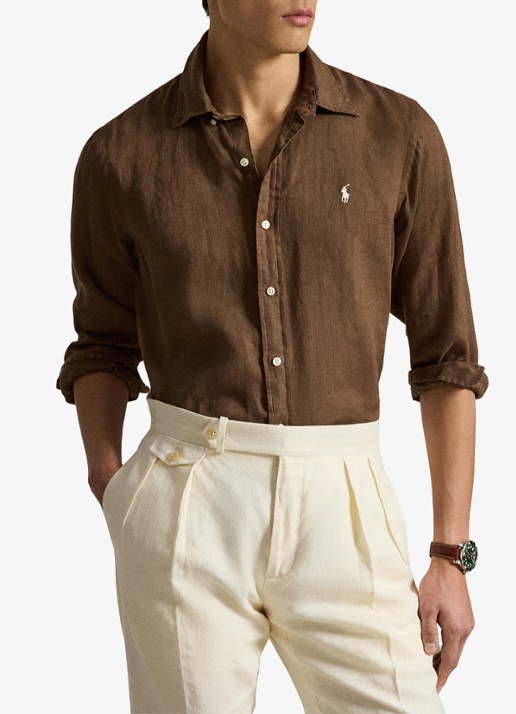 Ralph Lauren Custom Fit overhemd van linnen