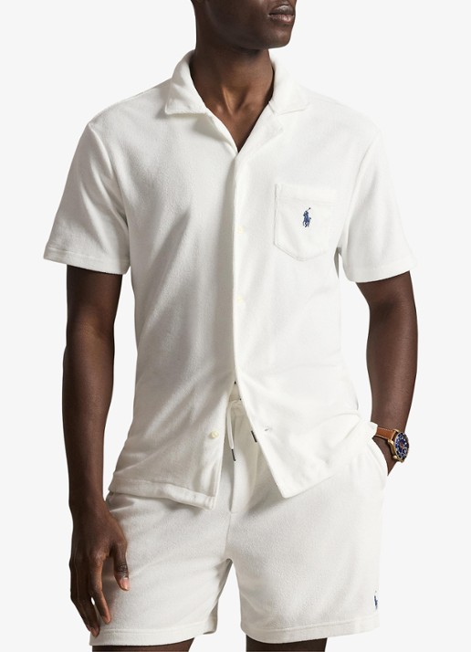 Ralph Lauren Custom slim fit overhemd met logoborduring