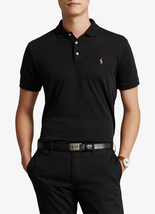 Ralph Lauren Custom slim fit polo met logo - detail 10 polo black / zwart