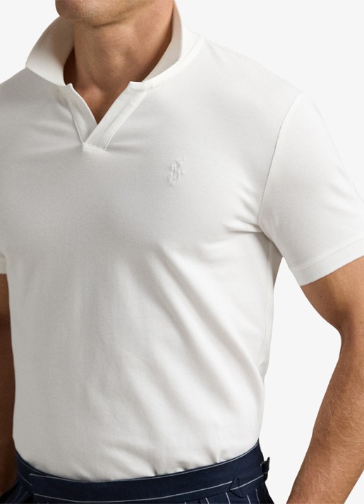 Ralph Lauren Custom slim fit polo met logoborduring - detail 2 white/c1730-3nmb