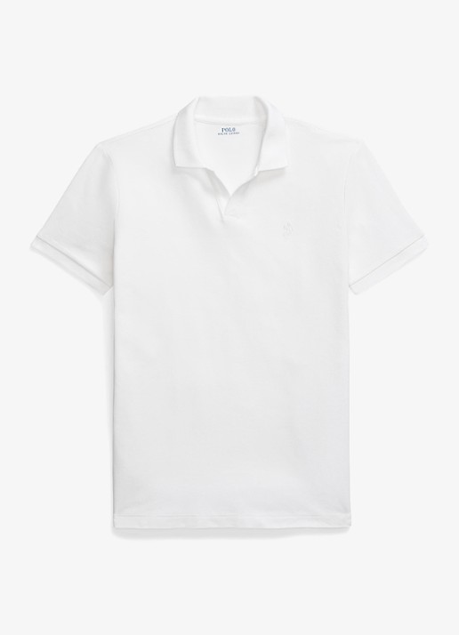 Ralph Lauren Custom slim fit polo met logoborduring - voorkant 4 white/c1730-3nmb