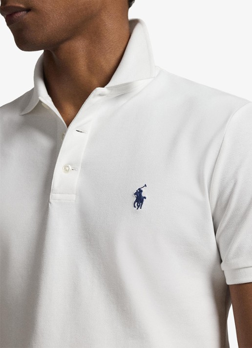Ralph Lauren Custom slim fit polo met stretch - detail 4 wit
