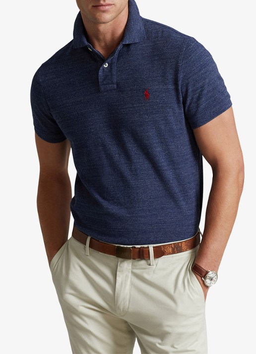 Ralph Lauren Custom slim fit polo van piqué katoen met logoborduring