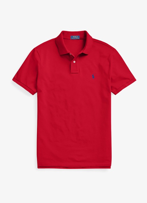 Ralph Lauren Custom slim fit polo van piqué katoen met logoborduring