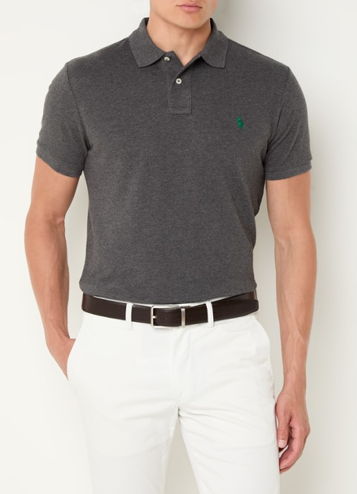 Ralph Lauren Custom slim fit polo van piqué katoen met logoborduring