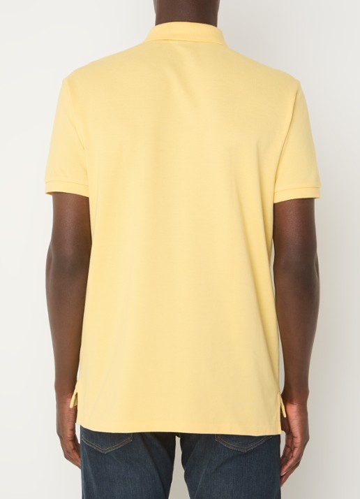 Ralph Lauren Custom slim fit polo van piqué katoen met logoborduring - achterkant 4 corn yellow/c6103