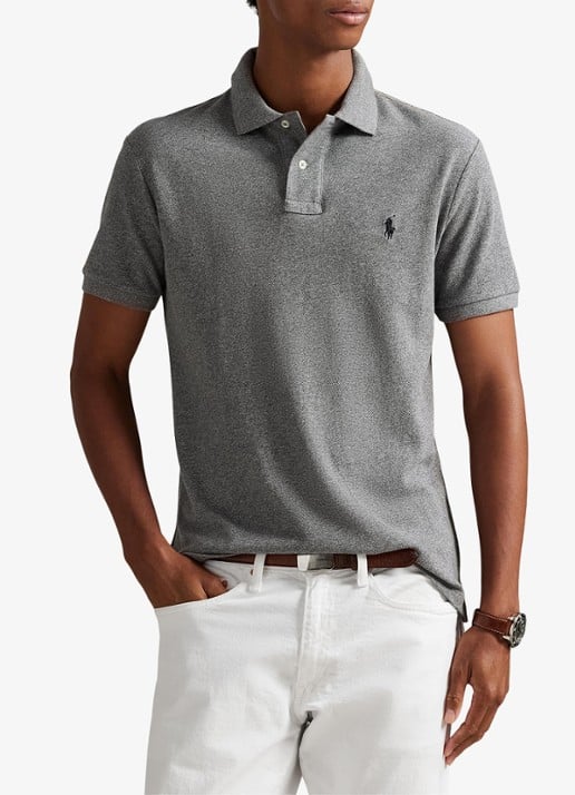 Ralph Lauren Custom slim fit polo van piqué katoen met logoborduring