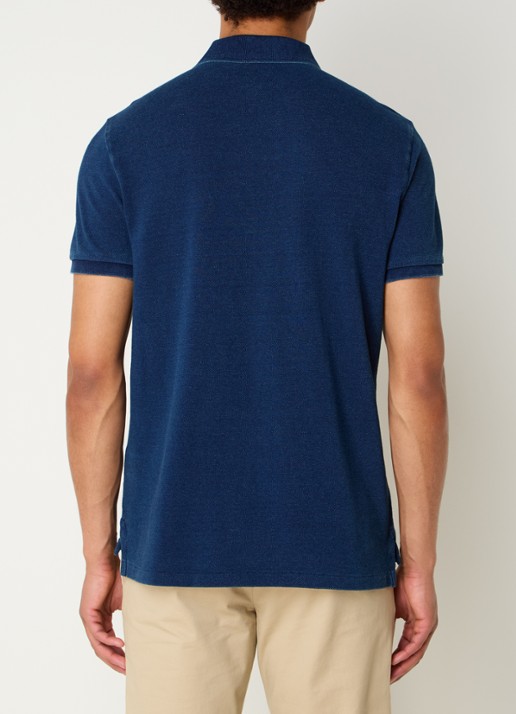 Ralph Lauren Custom slim fit polo van piqué katoen - achterkant 4 dark indigo/c7503