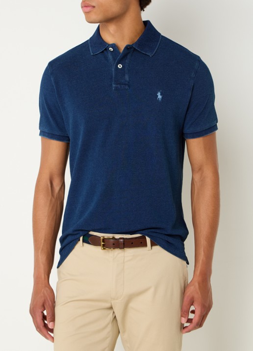 Ralph Lauren Custom slim fit polo van piqué katoen - detail dark indigo/c7503