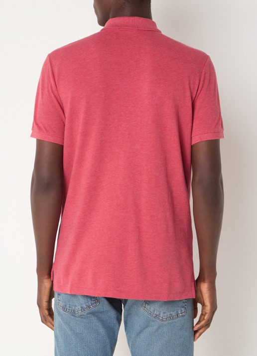 Ralph Lauren Custom slim fit polo van piqué katoen - achterkant 4 ruby heather/c7976