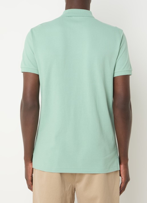 Ralph Lauren Custom slim fit polo van piqué katoen - achterkant 4 faded mint/c7563