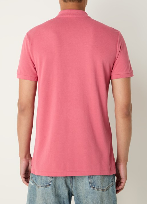 Ralph Lauren Custom slim fit polo van piqué katoen - achterkant 4 adirondack berry
