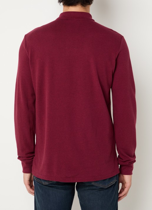 Ralph Lauren Custom slim fit polo van piqué katoen - achterkant 2 vintage port heather
