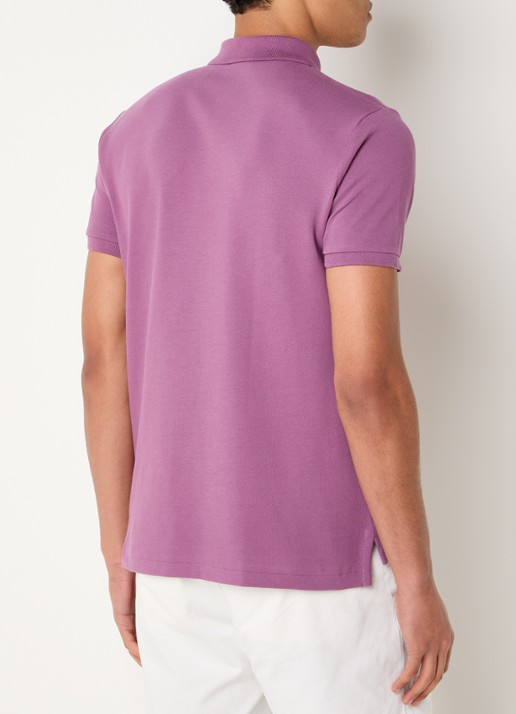 Ralph Lauren Custom slim fit polo van piqué katoen - achterkant 4 tea rose / paars