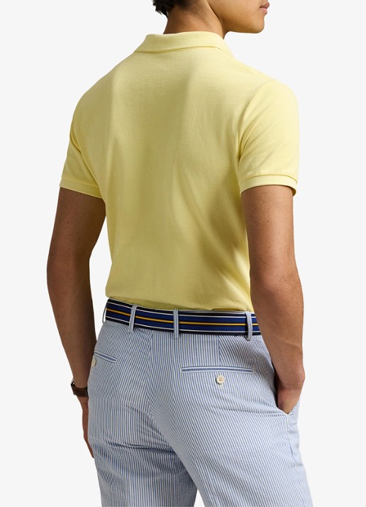 Ralph Lauren Custom slim fit polo van piqué katoen - achterkant resort gold / geel
