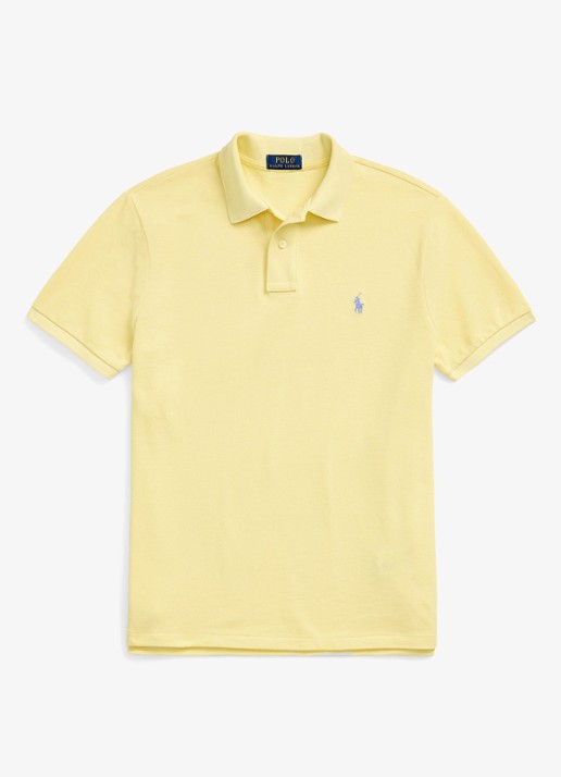 Ralph Lauren Custom slim fit polo van piqué katoen - voorkant 2 resort gold / geel