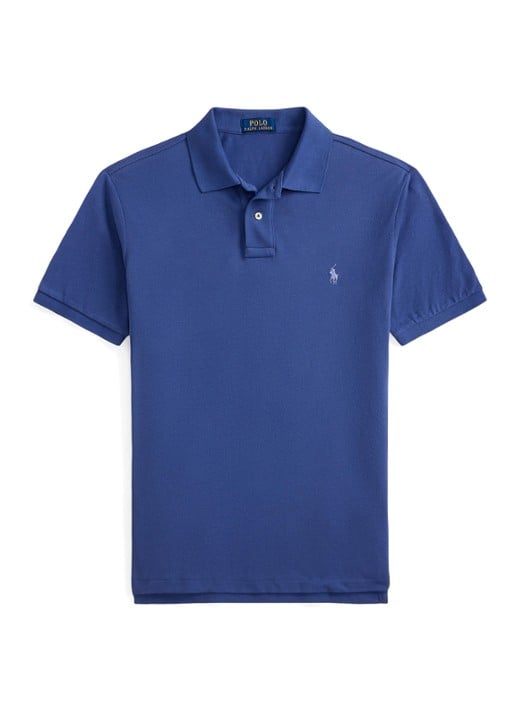 Ralph Lauren Custom slim fit polo van piqué katoen - voorkant 4 old royal/c7215-47ww