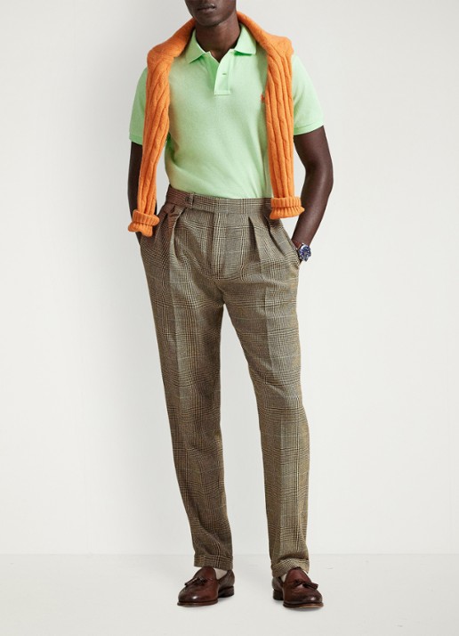 Ralph Lauren Custom slim fit polo van piqué katoen - detail cruise lime/c2113-zyva