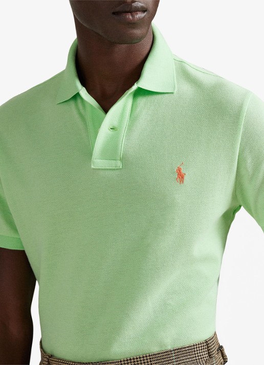 Ralph Lauren Custom slim fit polo van piqué katoen - detail 2 cruise lime/c2113-zyva